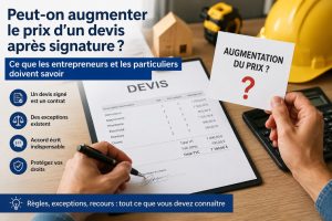 Peut-on augmenter le prix d’un devis après signature