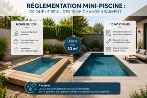Seuil 10m² mini piscine