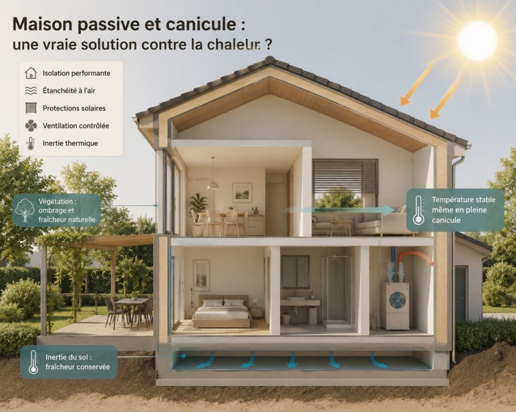 Maison passive et canicule : une vraie solution contre la chaleur ?